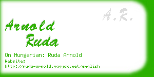 arnold ruda business card